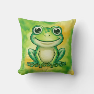 Grüner süßer Frosch Kissen