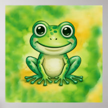 Grüner süßer Frosch