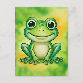 Grüner süßer Frosch Postkarte