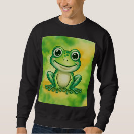 Grüner süßer Frosch Sweatshirt