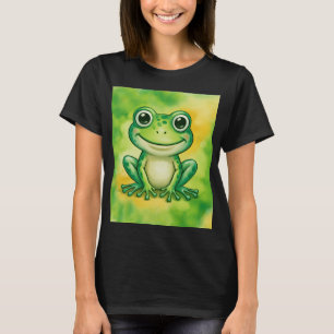 Grüner süßer Frosch T-Shirt