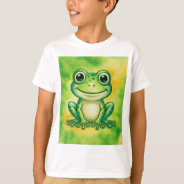 Grüner süßer Frosch T-Shirt