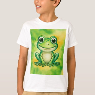 Grüner süßer Frosch T-Shirt