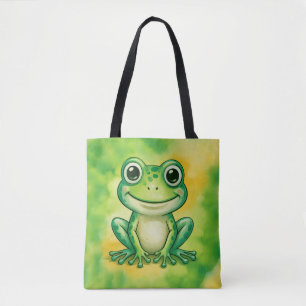 Grüner süßer Frosch Tasche
