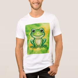 Grüner süßer Frosch Tri-Blend Shirt