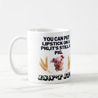 Grüner T - Shirt (Basic Green): Man kann Lipstick  Kaffeetasse