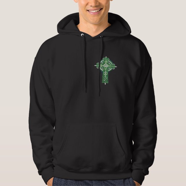 Grüner T - Shirt des keltischen Kreuzes (Vorderseite)