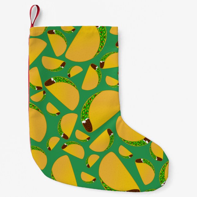 Grüner Tacos Kleiner Weihnachtsstrumpf (Vorderseite)