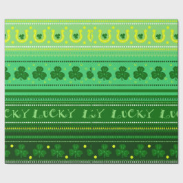 Grüner Tag St. Patricks des Kleeblatt-| Geschenkpapier