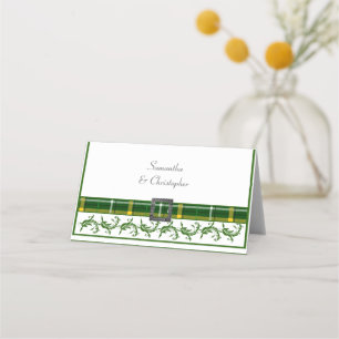 Grüner Tartan Platzkarte