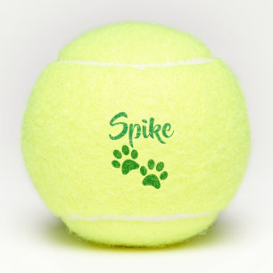 Grüner Tatzen-Druck-personalisiertes Haustier ode Tennisbälle