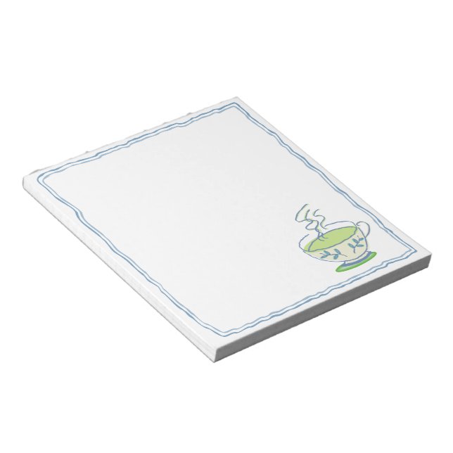 Grüner Tee Kleiner Notepad Notizblock (angewinkelt)