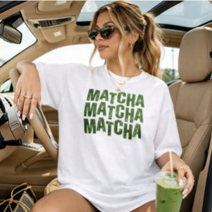 Grüner Tee Latte T-Shirt MATCHA Shirt, Matcha Tee