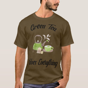 Grüner Tee löst alles Teekanne Teetasse Teabag