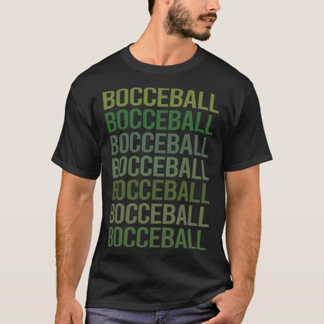 Grüner Text Bocce Ball Bocci Boccie T-Shirt (Vorderseite)