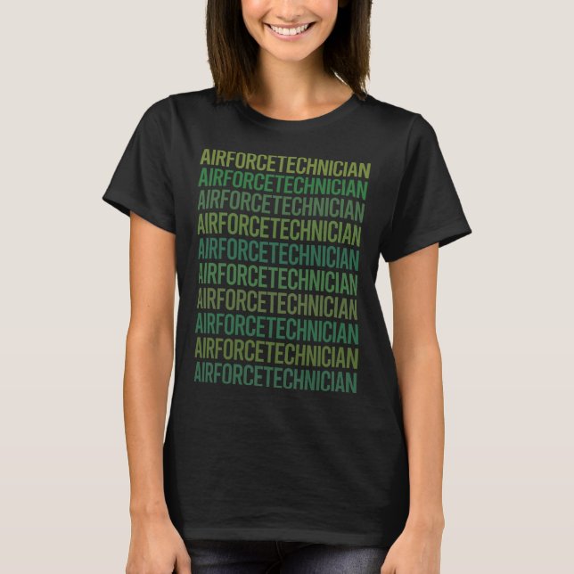 Grüner Text - Luftwaffentechniker T-Shirt (Vorderseite)