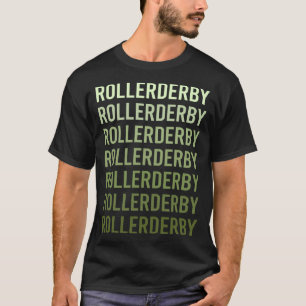 Grüner Text Roller Derby Skaten Rollschuh Skater T-Shirt
