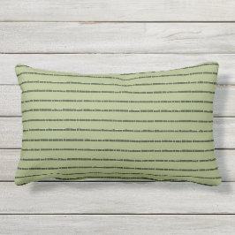 Grüner Tile-Streifen Khaki Freiluft-Lumbalkissen Kissen Für Draußen
