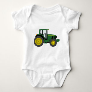 Grüner Traktor Baby Strampler