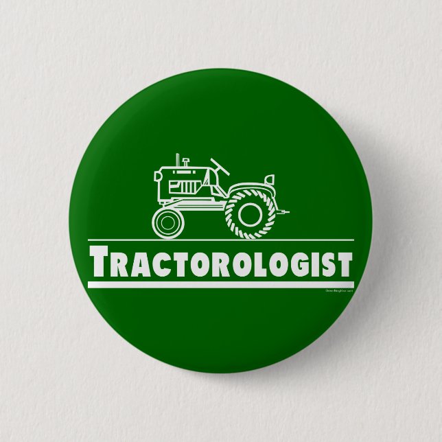 Grüner Traktor Button (Vorderseite)