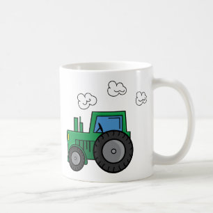 Grüner Traktor Kaffeetasse