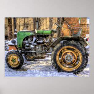 Grüner Traktor Poster