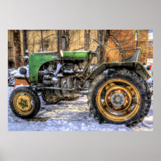 Grüner Traktor Poster
