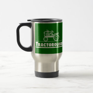Grüner Traktor Reisebecher