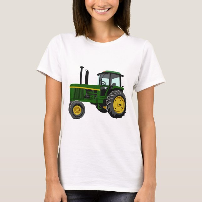 Grüner Traktor T-Shirt (Vorderseite)