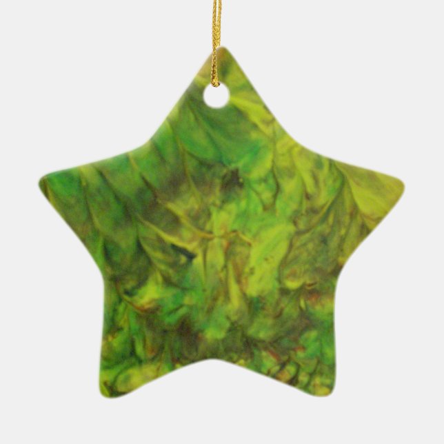 grüner Traum Keramik Ornament (Vorne)