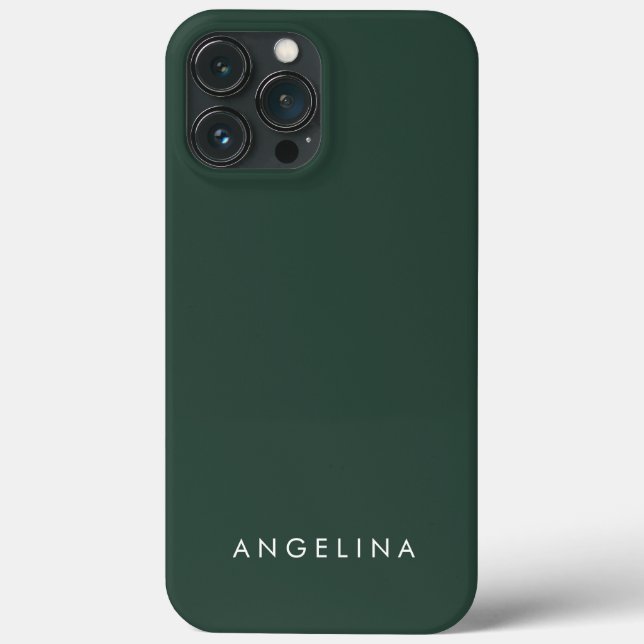 Grüner Trendy Moderner Minimalistischer Schlichter Case-Mate iPhone Hülle (Rückseite)