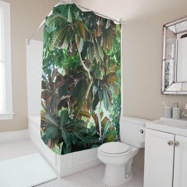 Grüner Tropenwald Duschvorhang (Beispiel)
