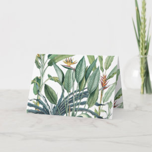 Grüner Tropischer Dschungel Banana Tree Strelitzia Karte