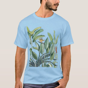 Grüner Tropischer Dschungel Banana Tree Strelitzia T-Shirt