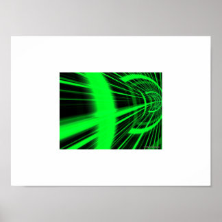Grüner Tunnel Poster