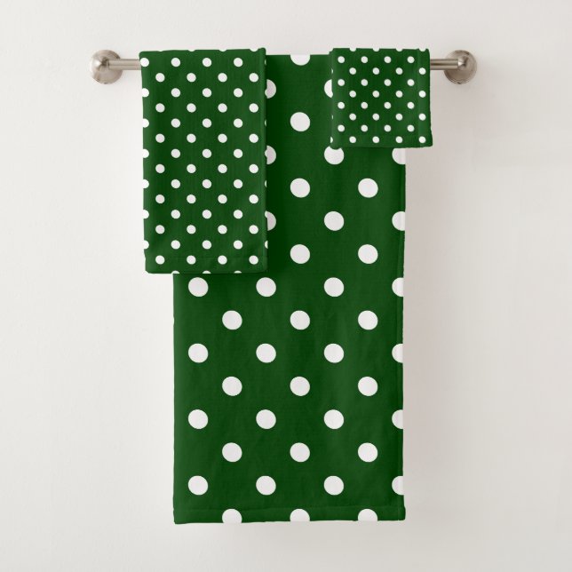 Grüner Tupfen Badhandtuch Set (Insitu)