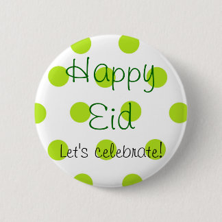 Grüner Tupfen glücklicher Eid Knopf Button