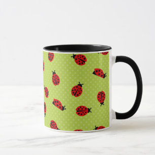Grüner Tupfen-Marienkäfer Tasse