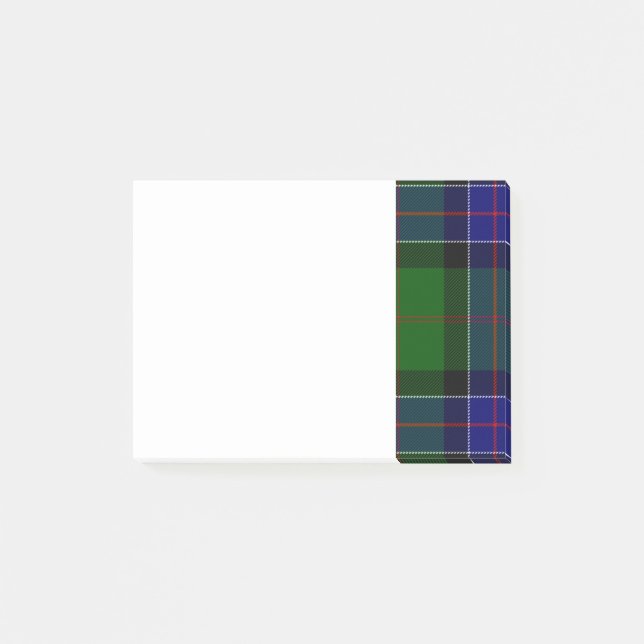 Grüner und blauer Clan-SinclairTartan Post-it Klebezettel (Vorderseite)