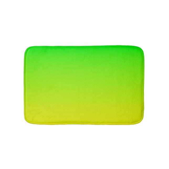 Grüner und gelber Neonverlauf Badematte (Vorderseite)