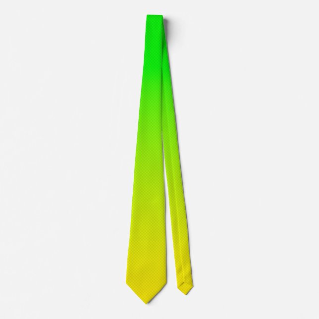 Grüner und gelber Neonverlauf Krawatte (Vorderseite)
