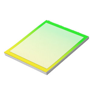 Grüner und gelber Neonverlauf Notizblock