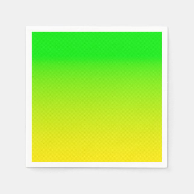 Grüner und gelber Neonverlauf Serviette (Vorderseite)