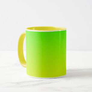 Grüner und gelber Neonverlauf Tasse