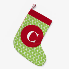 Grüner und roter marokkanischer kleiner weihnachtsstrumpf