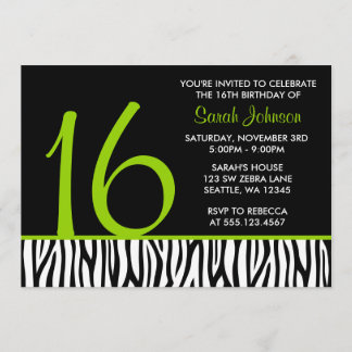 Grüner und schwarzer Zahl-Geburtstag des Einladung
