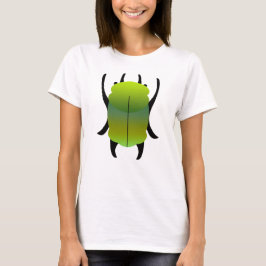 Grüner und Türkisgrüner Farbverlauf Scarabäuskäfer T-Shirt