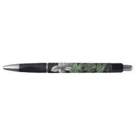 Grüner und weißer Botanischer Pen Kugelschreiber