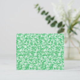 grüner und weißer Hintergrund mit kleinen weißen P Postkarte
