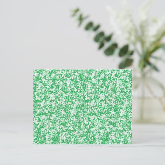 grüner und weißer Hintergrund mit kleinen weißen P Postkarte (Stehend Vorderseite)